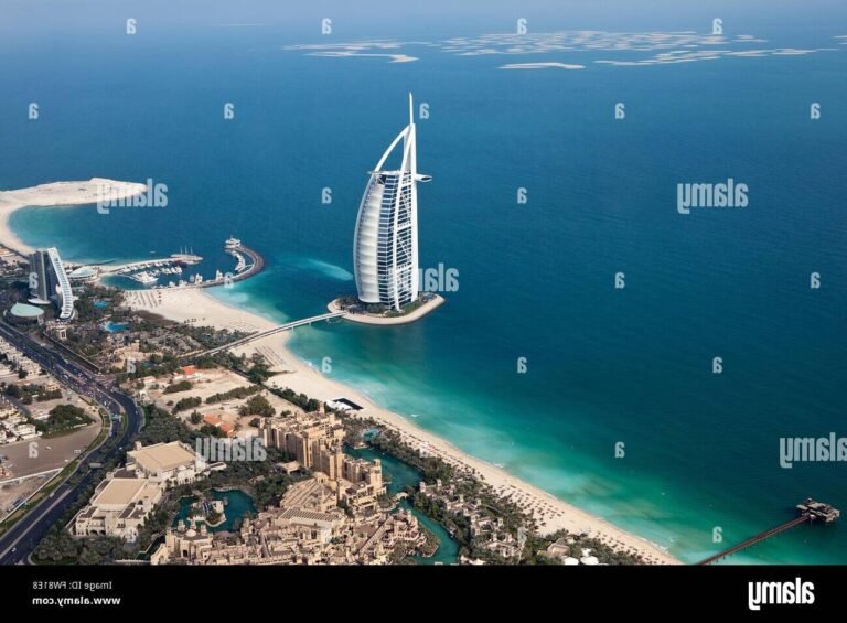 vue aerienne du burj al arab