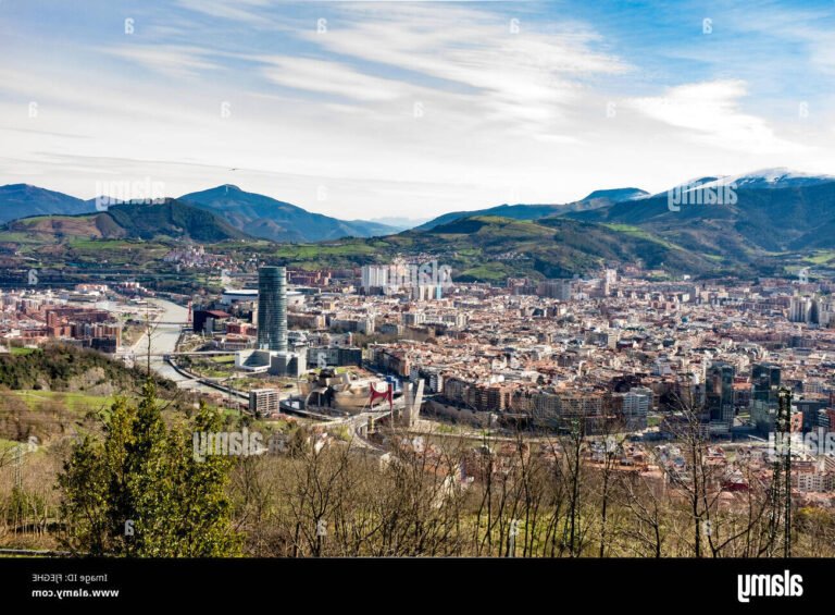 vue panoramique de bilbao en espagne
