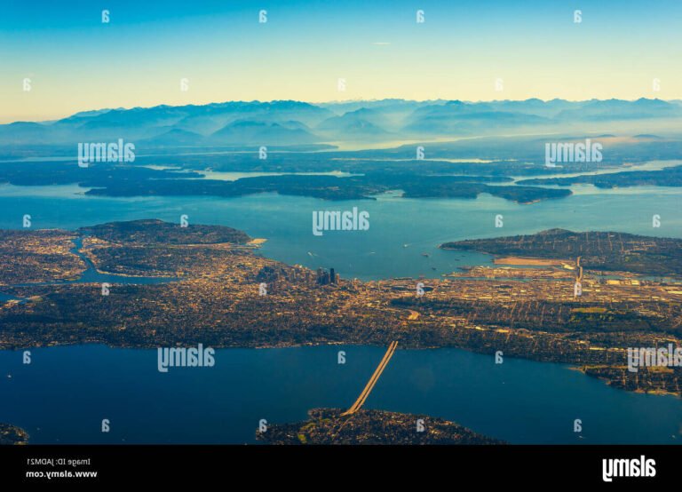 vue panoramique du lac puget