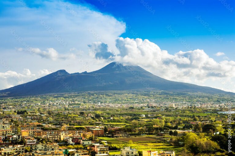 vue panoramique du vesuve et pompei